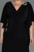 Robe Grande Taille Longue Noir ABU3173
