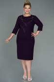Robe De Soirée Grande Taille Midi Prune ABK1621