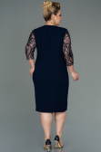 Robe de Soirée Grande Taille Midi Bleu Marine ABK1783