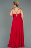 Robe de Soirée Grande Taille Longue Rouge ABU1324