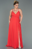 Robe De Soirée Grande Taille Longue Corail ABU1324