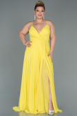 Robe De Soirée Grande Taille Longue Jaune ABU1324
