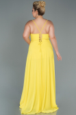 Robe De Soirée Grande Taille Longue Jaune ABU1324