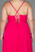 Robe De Soirée Grande Taille Longue Fushia ABU1324