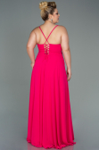 Robe De Soirée Grande Taille Longue Fushia ABU1324