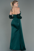 Robe de Soirée Longue Satin Émeraude ABU3175