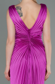 Robe de Soirée Longue Satin Fushia ABU3183