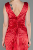 Robe de Soirée Longue Satin Rouge ABU3183