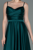 Robe de Soirée Longue Satin Émeraude ABU1601