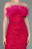 Robe de Cérémonie Courte Squameuse Fushia ABU3176