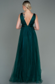Robe de Soirée Longue Émeraude ABU3135