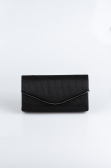 Sac de Enveloppe Argenté Noir-Argent SH810