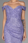 Robe Queue de Poisson Longue Squameuse Lilas ABU3202