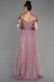 Robe De Soirée Longue Couleur Rose ABU2336