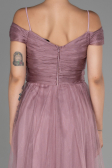 Robe De Soirée Longue Couleur Rose ABU2336