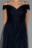 Robe De Soirée Longue Bleu Marine ABU2336