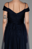 Robe De Soirée Longue Bleu Marine ABU2336