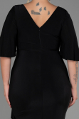 Robe de Soirée Grande Taille Midi Noir ABK1801