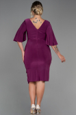 Robe de Soirée Grande Taille Midi Couleur Cerise ABK1801