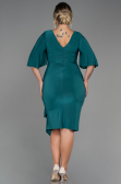 Robe de Soirée Grande Taille Midi Vert ABK1801