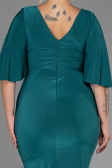 Robe de Soirée Grande Taille Midi Vert ABK1801