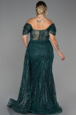 Robe de Soirée Grande Taille Longue Émeraude ABU3097