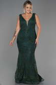 Robe de Soirée Grande Taille Longue Émeraude ABU3214