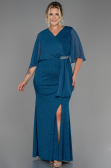 Robe De Soirée Grande Taille Longue Vert Pétrole ABU2857