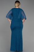 Robe De Soirée Grande Taille Longue Vert Pétrole ABU2857