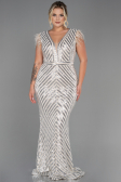 Robe De Soirée Longue Beige ABU1044