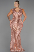 Robe De Soirée Longue Saumon ABU1044