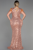 Robe De Soirée Longue Saumon ABU1044