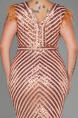 Robe De Soirée Longue Saumon ABU1044