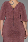 Robe De Soirée Grande Taille Midi Poudre ABK1625