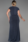Robe De Soirée Grande Taille Longue Indigo ABU2870