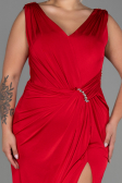 Robe Grande Taille Longue Rouge ABU2931
