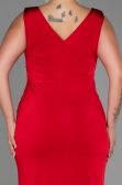 Robe Grande Taille Longue Rouge ABU2931