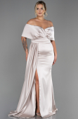 Robe Grande Taille Satin Longue Vison ABU2873