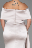 Robe Grande Taille Satin Longue Vison ABU2873