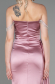 Robe De Soirée Satin Longue Poudre ABU2618