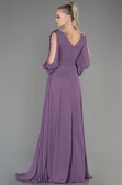 Robe de Soirée Longue Mousseline Lavande ABU3220