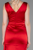 Robe de Soirée Longue Satin Rouge ABU3235