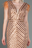 Robe de Soirée Longue Saumon ABU881