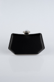 Sac de Soirée Luxe Satin Noir SH812