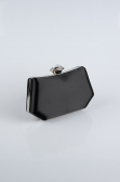 Sac de Soirée Luxe Satin Noir SH812