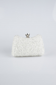 Sac de Soirée Luxe Pierreux Blanc SH828