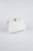 Sac de Soirée Luxe Pierreux Blanc SH828