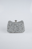 Sac de Soirée Luxe Pierreux Argent SH828