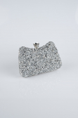 Sac de Soirée Luxe Pierreux Argent SH828