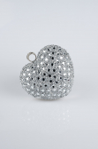 Sac de Soirée Luxe Pierreux Argent SH829